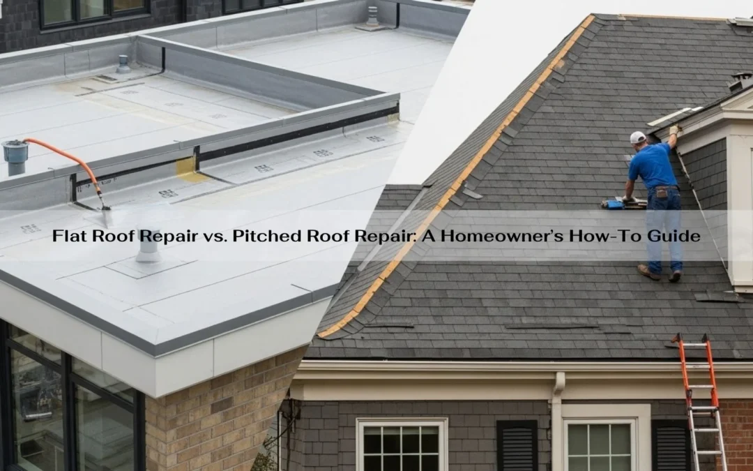 Flat Roof Repair vs. Pitched Roof Repair: A Homeowner’s How-To Guide