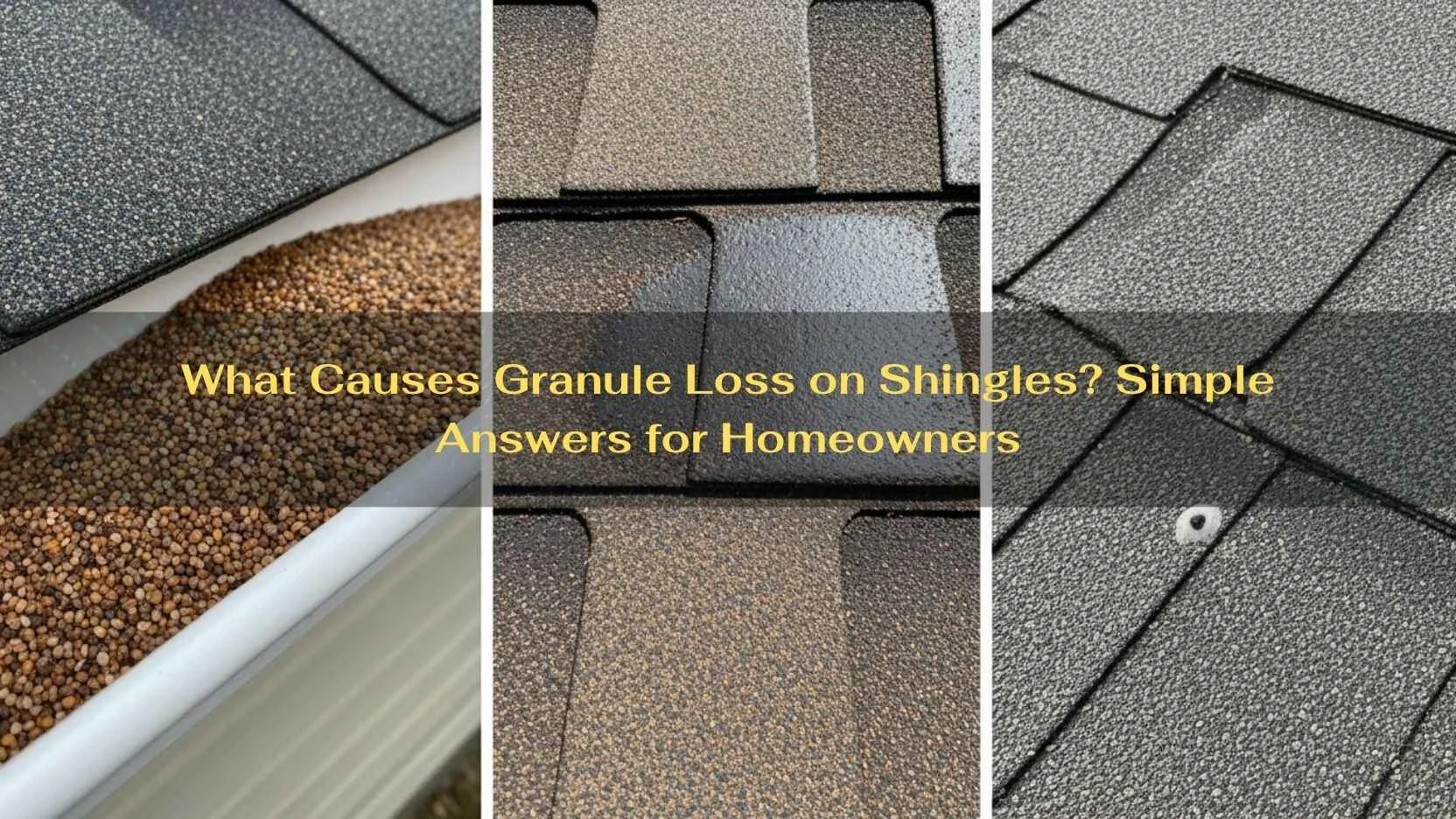 What Causes Granule Loss on Shingles Simple Answers for Homeowners (1) What Causes Granule Loss on Shingles