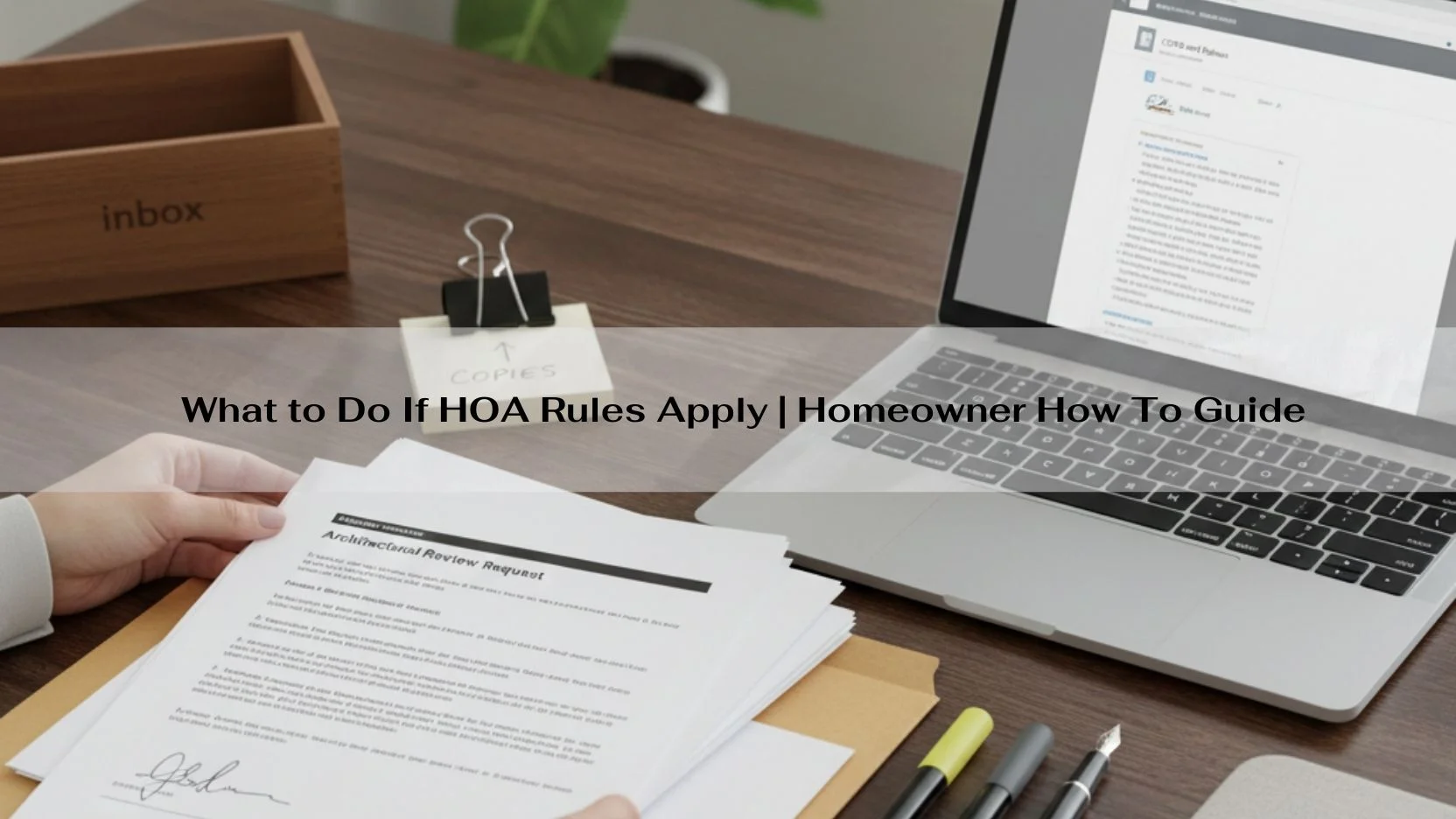What to Do If HOA Rules Apply