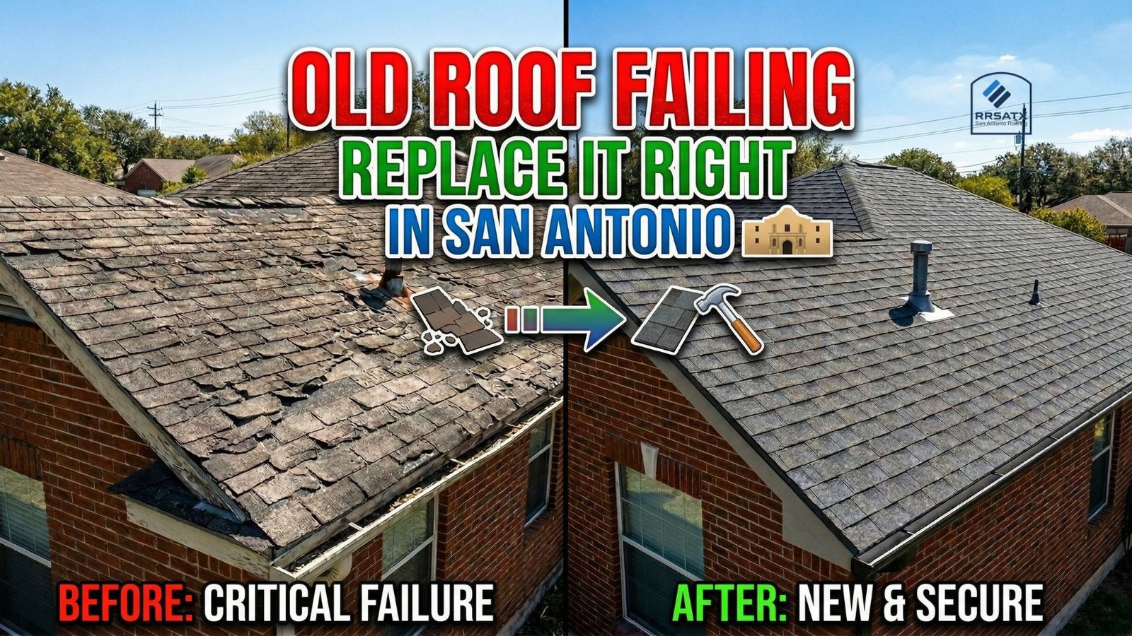 Old Roof Failing Replace It Right in San Antonio
