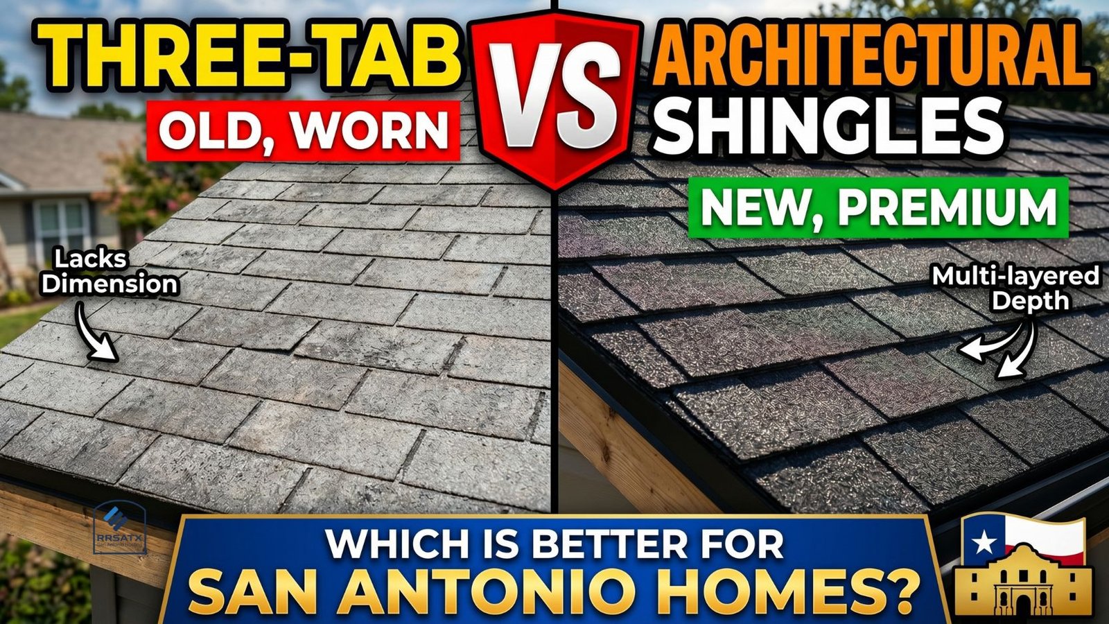 Three-Tab vs Architectural Shingles
