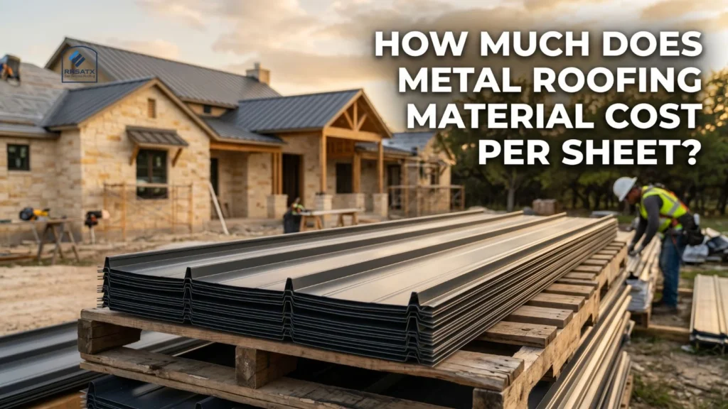 How much does metal roofing material cost per sheet
