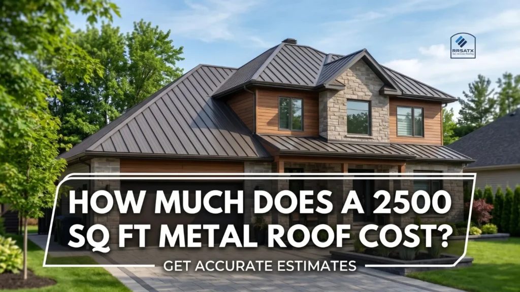 How much does a 2500 sq ft metal roof cost