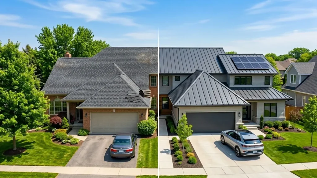 What is the ROI for metal vs asphalt shingles