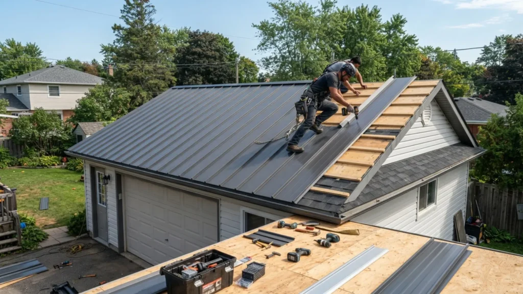 How much does it cost to install a metal roof on a garage